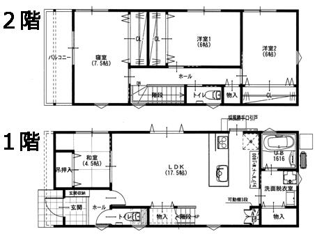 Floor plan. (Life Designer Numatachotomo II2 No. land), Price 25,800,000 yen, 4LDK, Land area 178.88 sq m , Building area 102.69 sq m