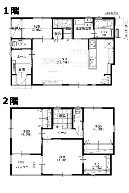 Floor plan. (Life Designer Numatachotomo II1 No. land), Price 26,300,000 yen, 4LDK, Land area 130.49 sq m , Building area 100.08 sq m