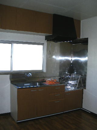 Kitchen. Bright kitchen with a window