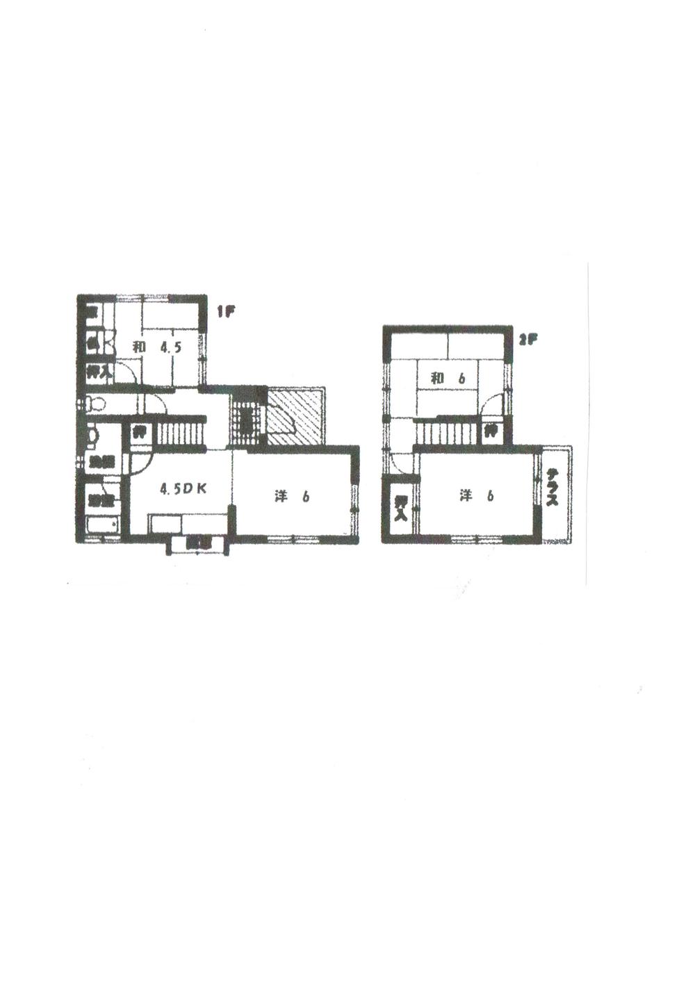 Floor plan. 14.2 million yen, 4DK, Land area 96.74 sq m , Building area 66.42 sq m
