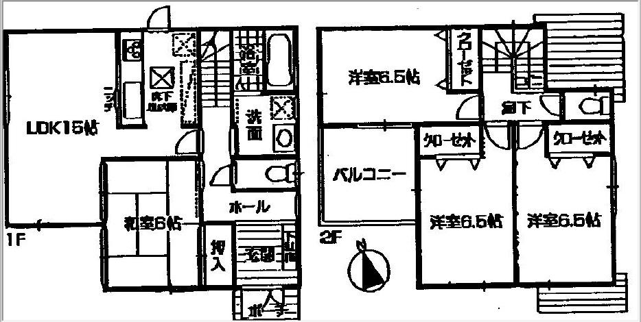 Floor plan. 29,800,000 yen, 4LDK, Land area 116.18 sq m , Building area 95.98 sq m
