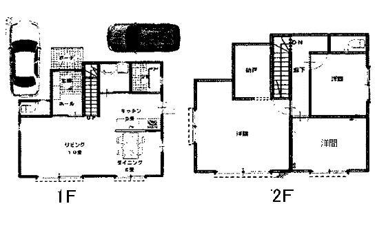 Floor plan. 23,900,000 yen, 3LDK, Land area 182.71 sq m , Building area 101.84 sq m 3LDK