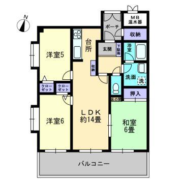 Floor plan. 3LDK, Price 12.9 million yen, Occupied area 73.33 sq m , Is a positive per ventilation good on the balcony area 11.83 sq m top floor corner room