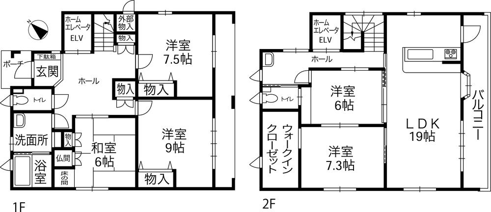 Floor plan. 35,800,000 yen, 5LDK, Land area 180.5 sq m , Building area 151.76 sq m