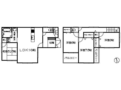 Floor plan. 29,800,000 yen, 4LDK, Land area 116.18 sq m , Building area 95.98 sq m   ※ Floor Plan current state priority