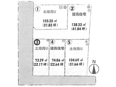 Compartment figure. Land price 16.8 million yen, Land area 73.29 sq m