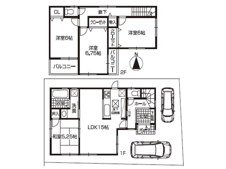 Floor plan. 25,800,000 yen, 4LDK, Land area 100.45 sq m , Building area 93.14 sq m