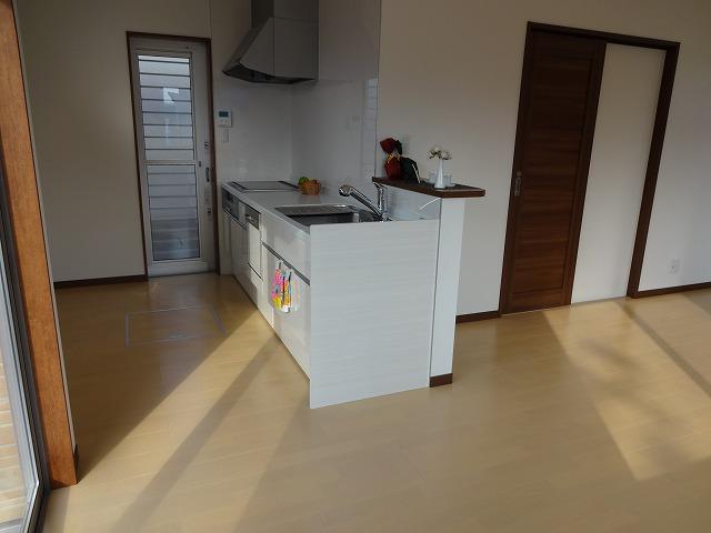 Kitchen. Since the kitchen is a little in the back, It does not take care about the line of sight even in steep visitor. 