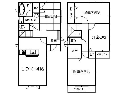 Floor plan. 21,800,000 yen, 4LDK, Land area 113.59 sq m , Building area 98.01 sq m   ※ Floor Plan current state priority