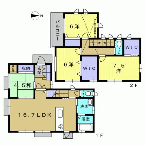 Floor plan. 28.8 million yen, 4LDK, Land area 152.29 sq m , Building area 104.33 sq m 4LDK