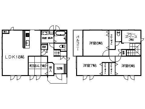 Floor plan. 28 million yen, 4LDK, Land area 77.59 sq m , Building area 109.62 sq m   ※ Floor Plan current state priority