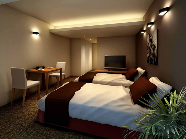 Shared facilities.  [Guest Room Rendering] Also space that can be used as a place to stay for visitors.  ※ Use of guest room reservation system ・ Pay. For more information, please see the management contract.