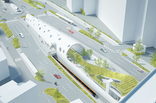 Astram "Hakushima new station (tentative name)" image / Provides: CAt (Spring scheduled to open 2015)