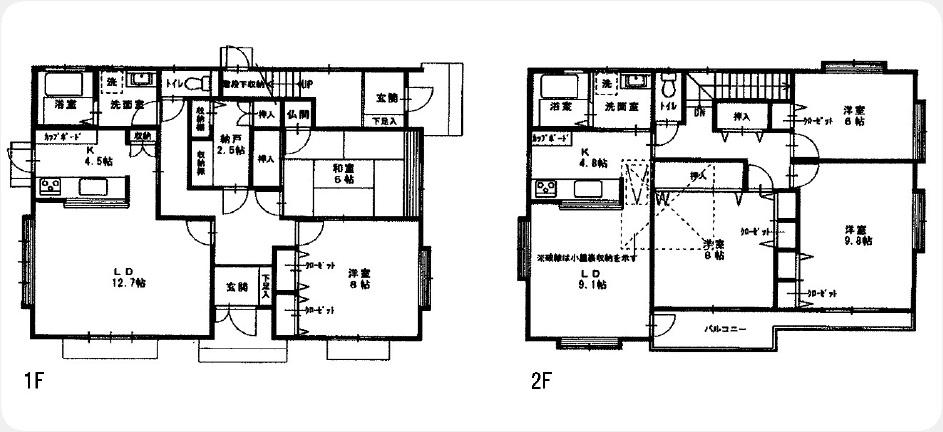 Floor plan. 31.5 million yen, 5LLDDKK + S (storeroom), Land area 217.39 sq m , Building area 176.79 sq m