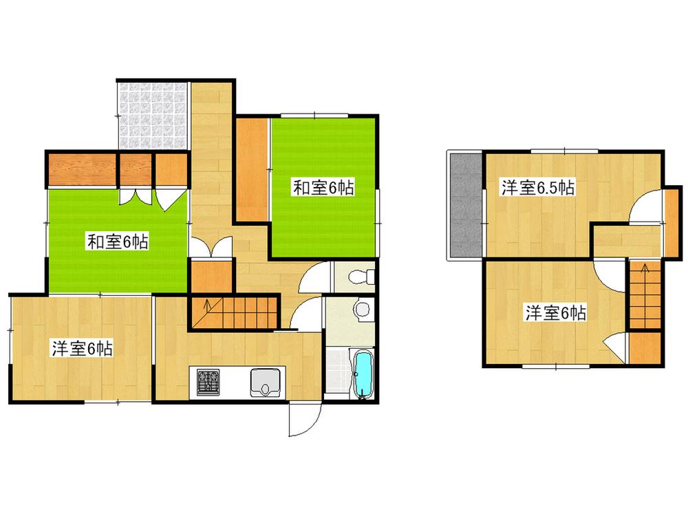 Floor plan. 18,800,000 yen, 5DK, Land area 151.57 sq m , Building area 87.77 sq m