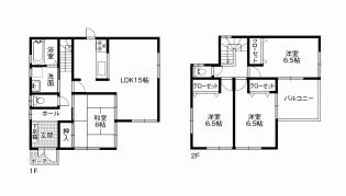 Floor plan. 24,800,000 yen, 4LDK, Land area 135.66 sq m , Building area 96.39 sq m