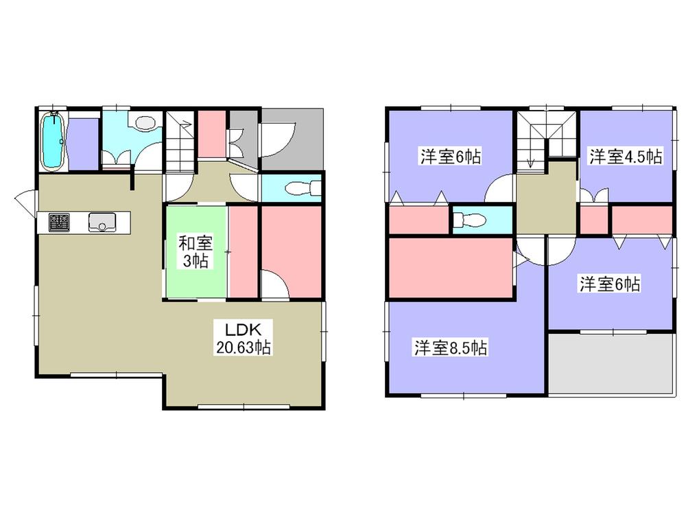 Floor plan. 37,980,000 yen, 5LDK, Land area 214.95 sq m , Building area 119.07 sq m