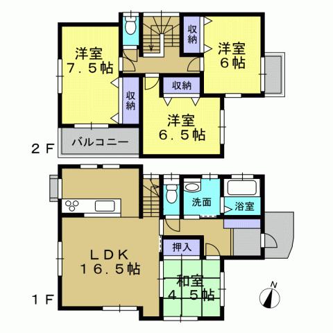 Floor plan. 28.8 million yen, 4LDK, Land area 106.02 sq m , Building area 99.77 sq m 4LDK