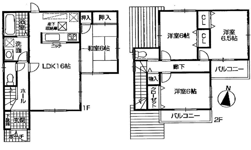 Floor plan. 24,800,000 yen, 4LDK, Land area 135.79 sq m , Building area 97.2 sq m