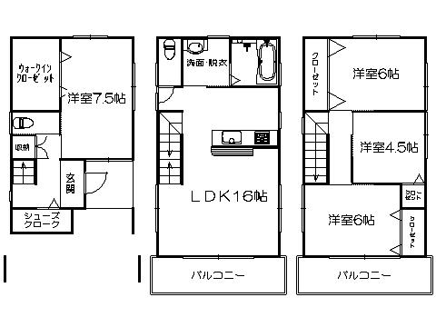 Floor plan. 32,800,000 yen, 4LDK, Land area 74.86 sq m , Building area 102.26 sq m   ※ Floor plan current state priority