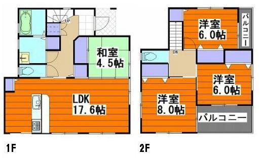 Floor plan. 23 million yen, 4LDK, Land area 199.9 sq m , Building area 104.33 sq m