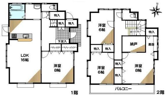 Floor plan. 25,800,000 yen, 4LDK + S (storeroom), Land area 162.86 sq m , Building area 122.55 sq m