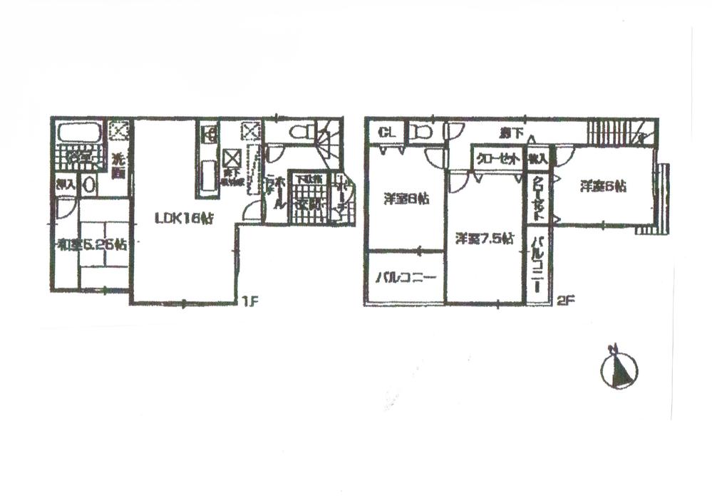 Floor plan. 29,800,000 yen, 4LDK, Land area 116.18 sq m , Building area 95.98 sq m