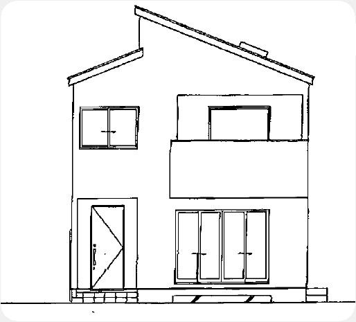 Rendering (appearance). South side elevational view