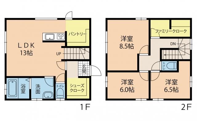 Floor plan. 17.6 million yen, 3LDK, Land area 174.14 sq m , Building area 98 sq m