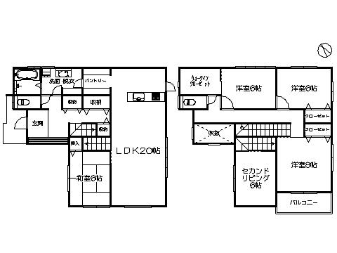 Floor plan. 36,800,000 yen, 4LDK, Land area 185.39 sq m , Building area 144.49 sq m   ※ Floor plan current state priority
