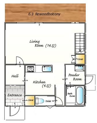 Floor plan. 30,900,000 yen, 3LDK, Land area 177.45 sq m , Building area 98.53 sq m 1 floor Floor