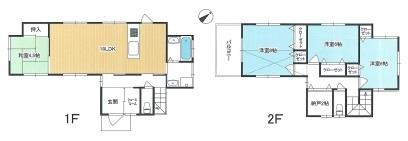 Floor plan. 29,300,000 yen, 4LDK, Land area 186.45 sq m , Building area 110.13 sq m 1 floor / 18LDK ・ 4.5 sum