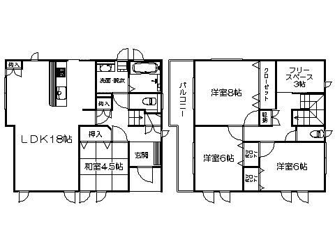 Floor plan. 28.5 million yen, 4LDK, Land area 87.86 sq m , Building area 109.08 sq m   ※ Floor Plan current state priority