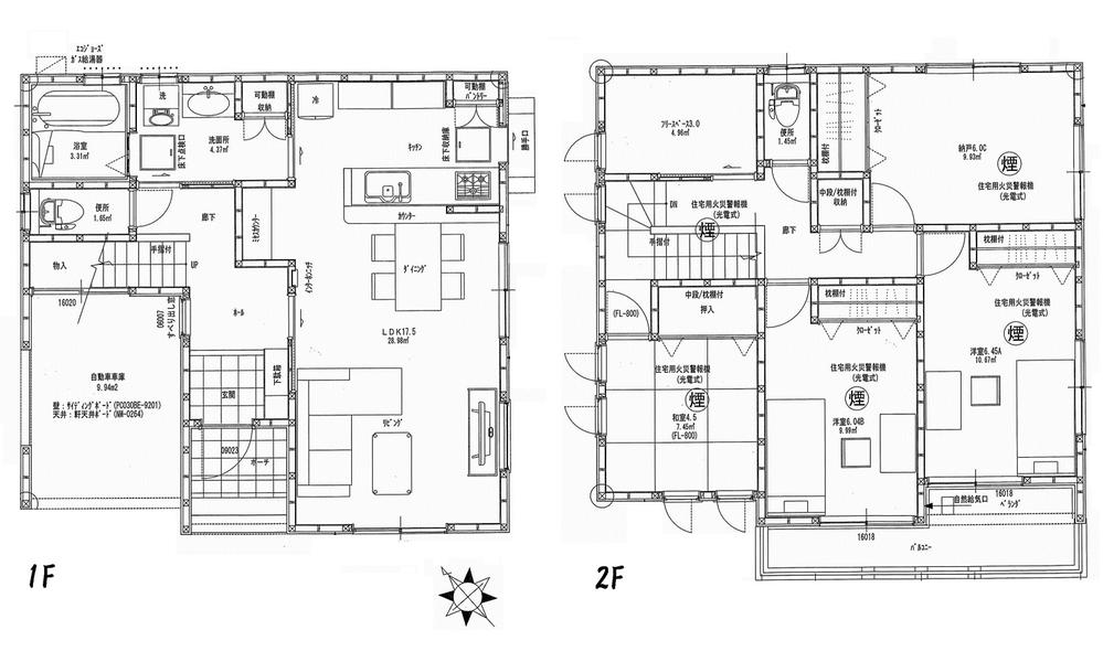 Floor plan. 32,800,000 yen, 4LDK, Land area 101.66 sq m , Building area 109.15 sq m   Free Space Available
