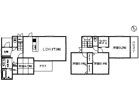 Floor plan. 34,900,000 yen, 4LDK, Land area 136.94 sq m , Building area 104.33 sq m   ※ Floor Plan current state priority