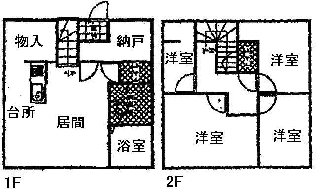 Floor plan. 17.6 million yen, 4LDK + S (storeroom), Land area 174.14 sq m , Building area 98 sq m   4LDK + storeroom