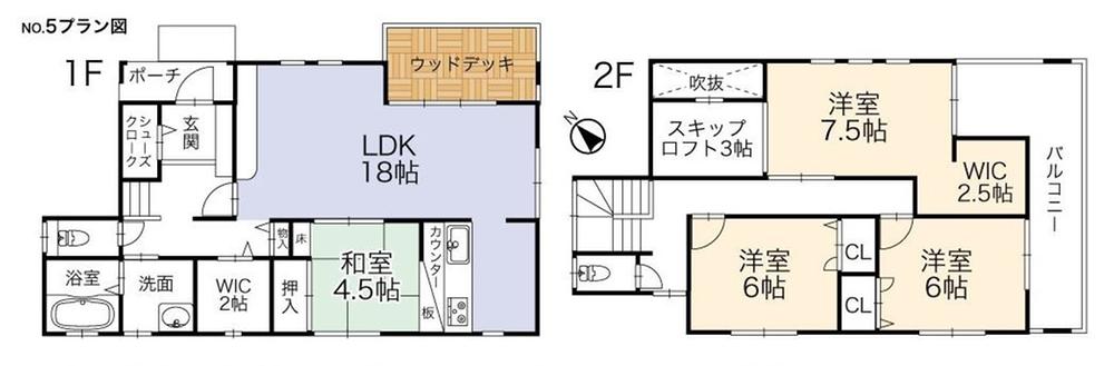 Floor plan. 36,800,000 yen, 4LDK, Land area 133.02 sq m , Building area 123.38 sq m floor plan