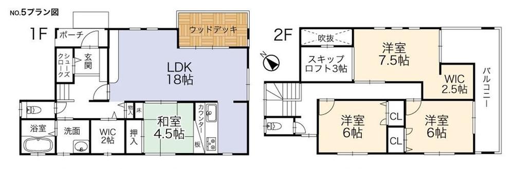 Floor plan. 36,800,000 yen, 4LDK, Land area 133.02 sq m , Building area 123.38 sq m floor plan