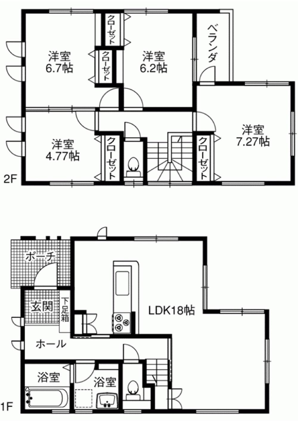 Floor plan. 33 million yen, 4LDK, Land area 111.91 sq m , Building area 100.03 sq m