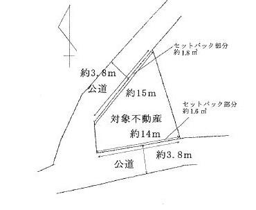 Compartment figure. Land price 11.8 million yen, Land area 142.88 sq m terrain
