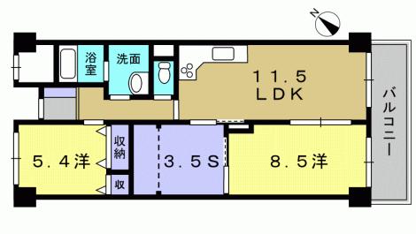 Floor plan. 2LDK + S (storeroom), Price 9.8 million yen, Occupied area 68.29 sq m , Balcony area 8.12 sq m 2LDK + S