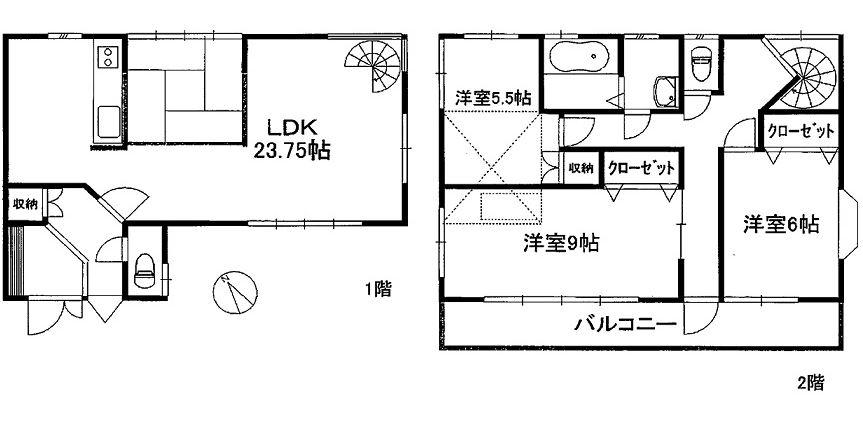 Floor plan. 31,300,000 yen, 3LDK, Land area 100 sq m , Building area 105.98 sq m floor plan