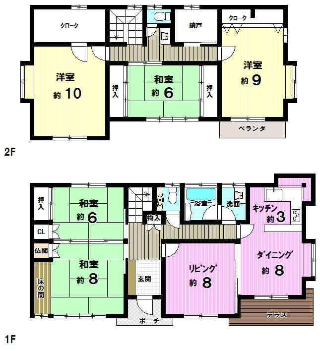 Floor plan. 22,800,000 yen, 5LDK + S (storeroom), Land area 254.02 sq m , Building area 150.53 sq m spacious 5SLDK