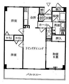 Floor plan. 3LDK, Price 16.5 million yen, Occupied area 69.56 sq m , Balcony area 11.62 sq m
