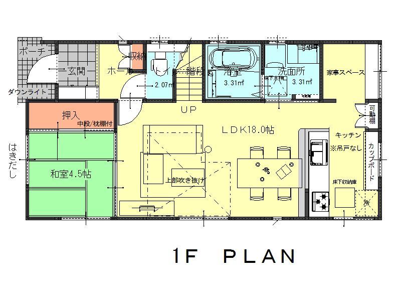 Floor plan. 32 million yen, 4LDK, Land area 124.91 sq m , Building area 105.98 sq m 1F