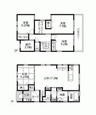 Floor plan. 29,900,000 yen, 4LDK + S (storeroom), Land area 132.26 sq m , Building area 108.06 sq m
