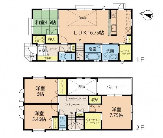 Floor plan. 31,800,000 yen, 4LDK, Land area 124.88 sq m , Building area 105.99 sq m