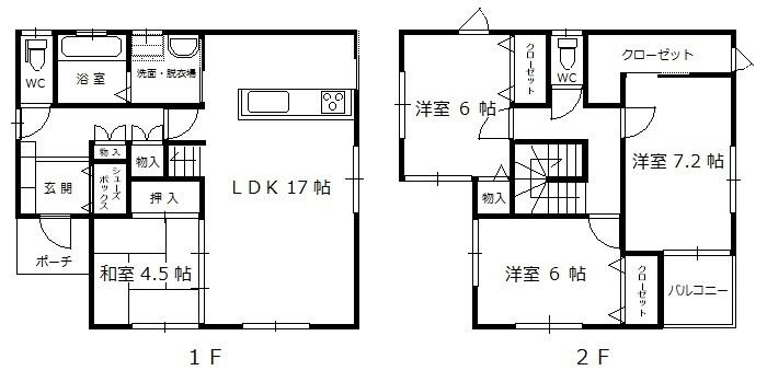Floor plan. 25,900,000 yen, 4LDK, Land area 153.98 sq m , Building area 104.04 sq m