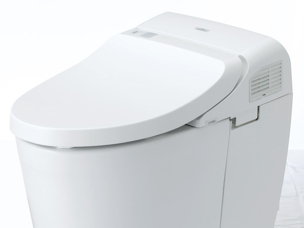 Toilet.  [Washlet-integrated toilet] No irregularity stylish toilet, The operating unit is clean and easy to shape in a simple form for that is separate.