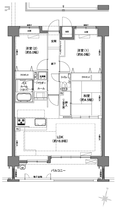 Floor: 3LDK, occupied area: 68.63 sq m, Price: 25,200,000 yen ・ 26.5 million yen
